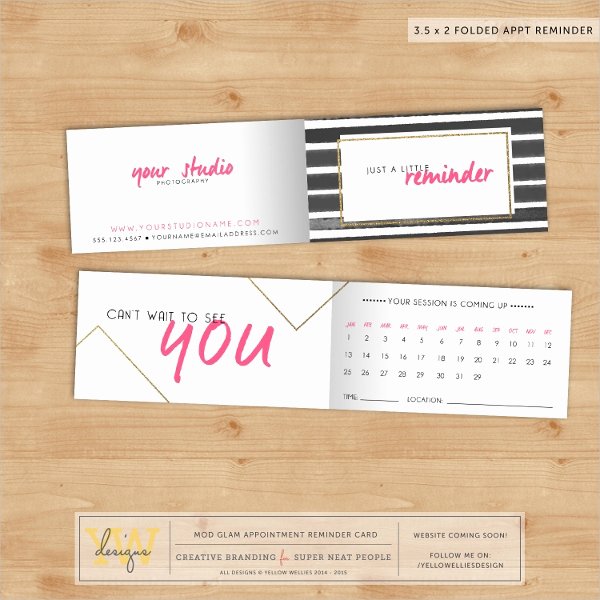 Appointment Reminder Cards Template Inspirational 9 Appointment Card Templates Free Psd Ai Eps format