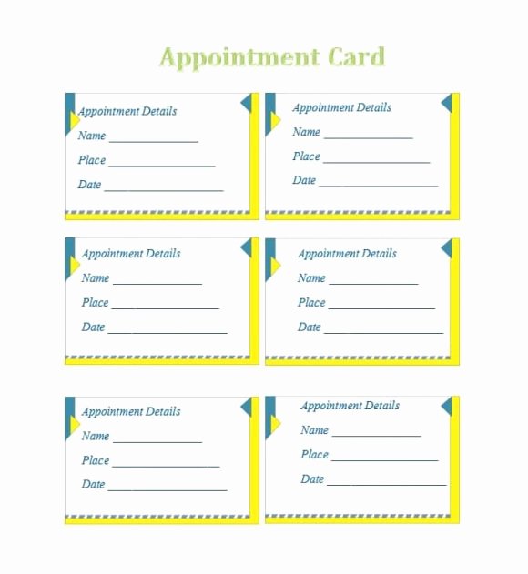 Appointment Reminder Cards Template Luxury 40 Appointment Cards Templates &amp; Appointment Reminders