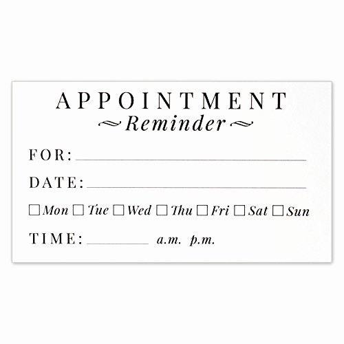 Appointment Reminder Cards Template Unique Appointment Cards Amazon