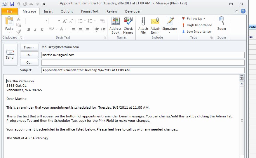 Appointment Reminder Email Template Beautiful Best S Of Appointment Confirmation Email Template