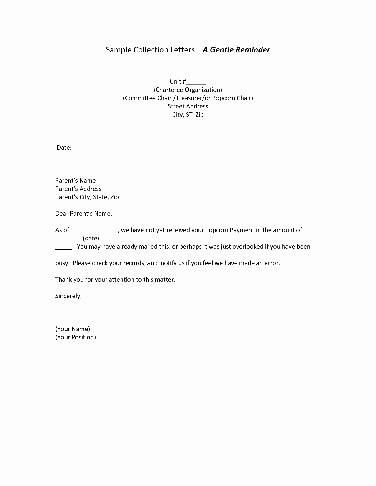 Appointment Reminder Letter Template Awesome 10 Best Of Reminder Notice Sample Payment
