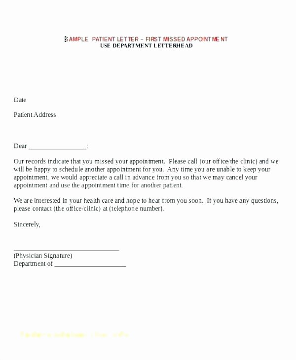 Appointment Reminder Letter Template Lovely Appointment Reminder Letter Doctor to Patient Template