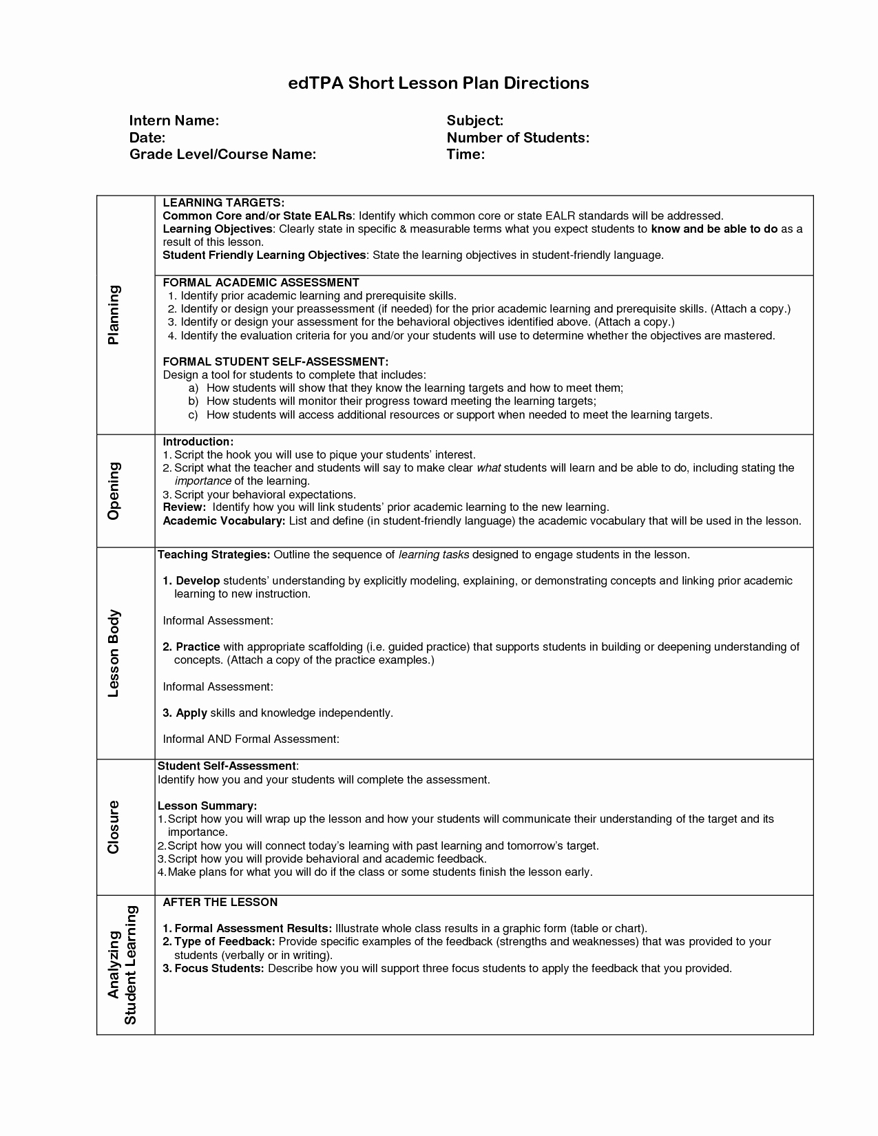 Art Lesson Plan Template Best Of Visual Art Lesson Plan Template