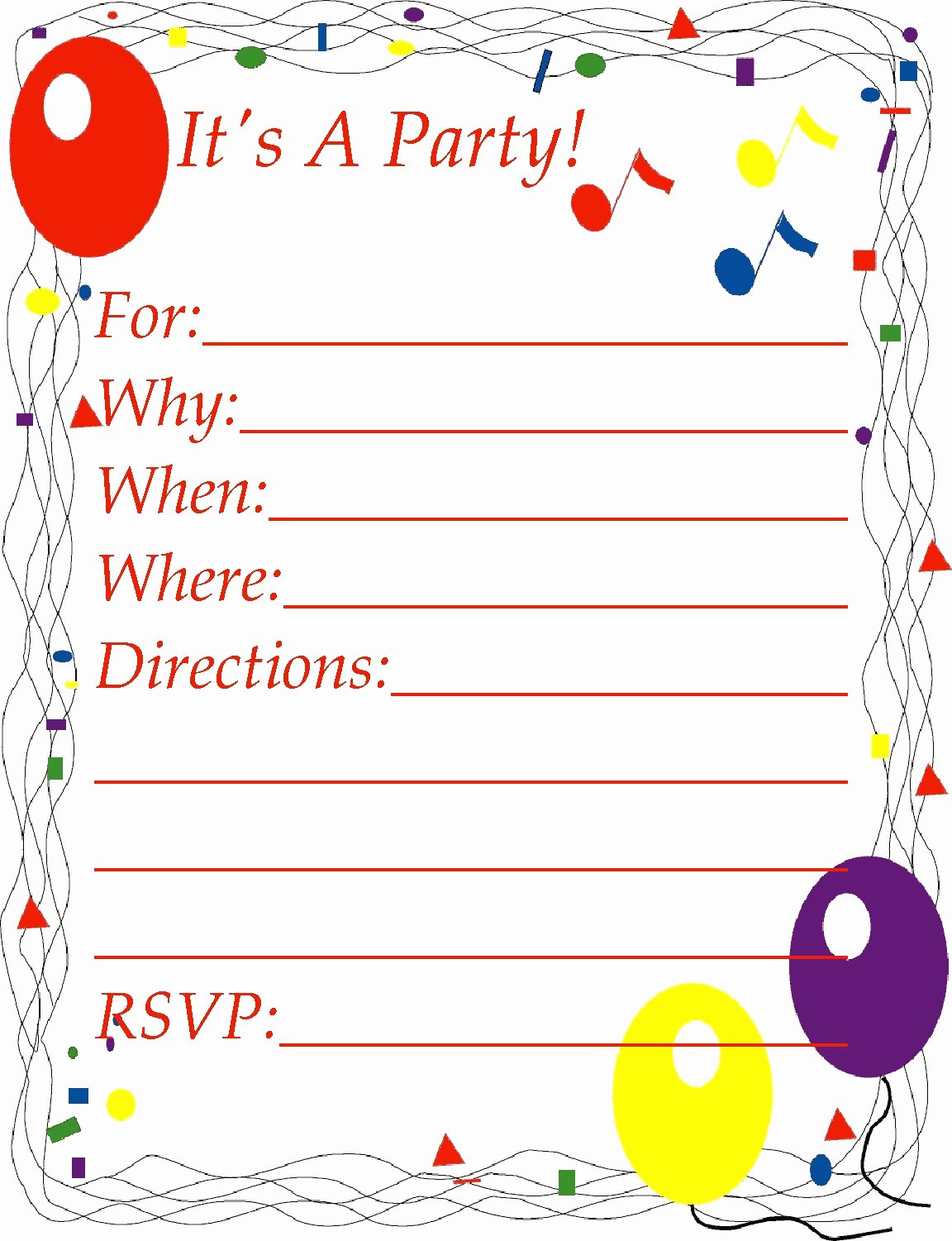 Art Party Invitation Template Lovely Free Party Invitation Clipart