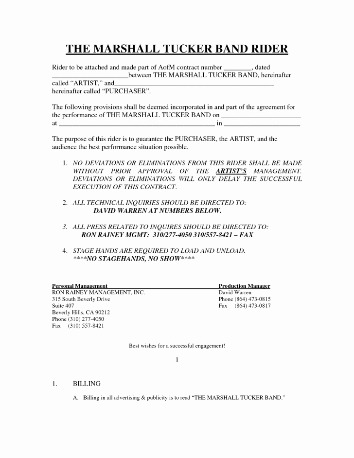 Artist Management Contract Template Lovely Contract Agent Contract Template