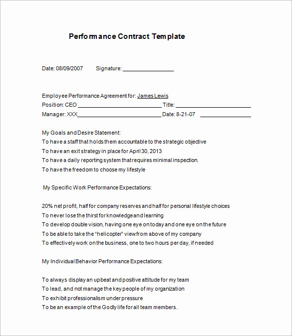 Artist Performance Contract Template Luxury 12 Performance Contract Templates Free Word Pdf