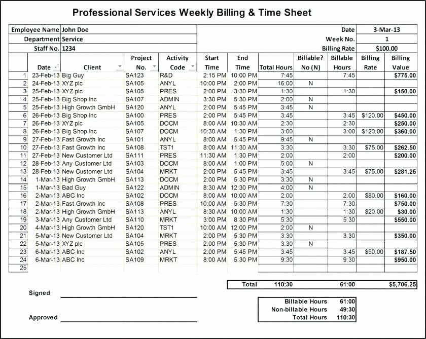 Attorney Billable Hours Template Inspirational Billing Template attorney Templates Timesheet Billable
