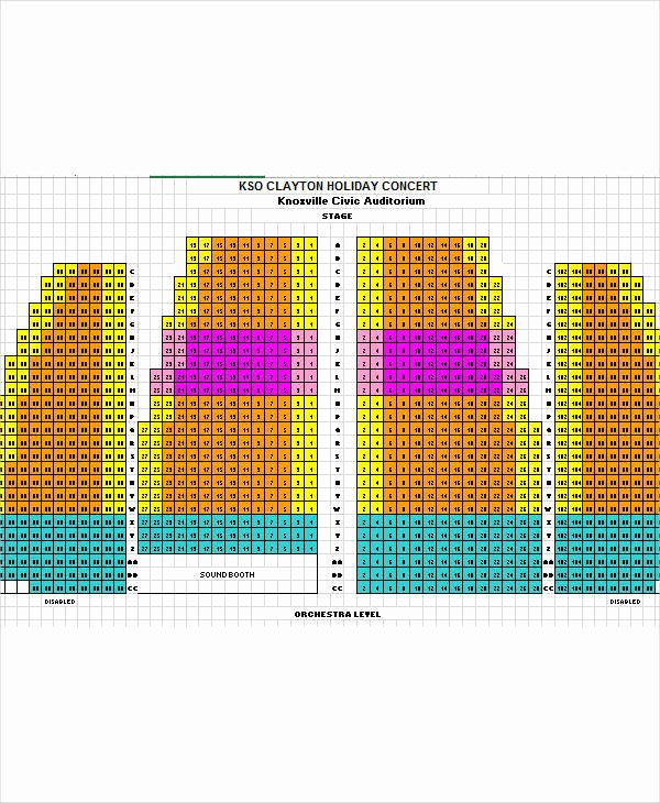 Auditorium Seating Chart Template New 22 Excel Charts