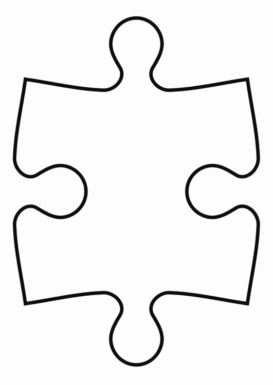 Autism Puzzle Piece Template Fresh Kleurplaat Puzzelstuk Afb
