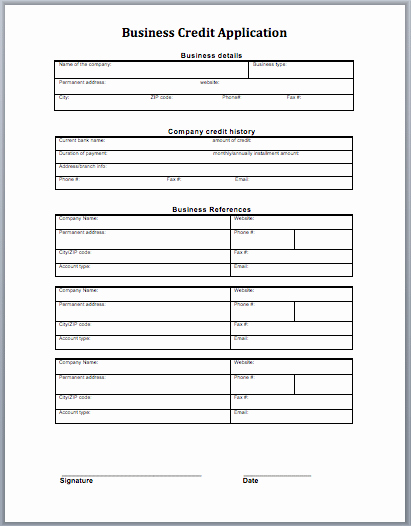 Auto Credit Application Template Awesome 8 Credit Application Templates Excel Excel Templates