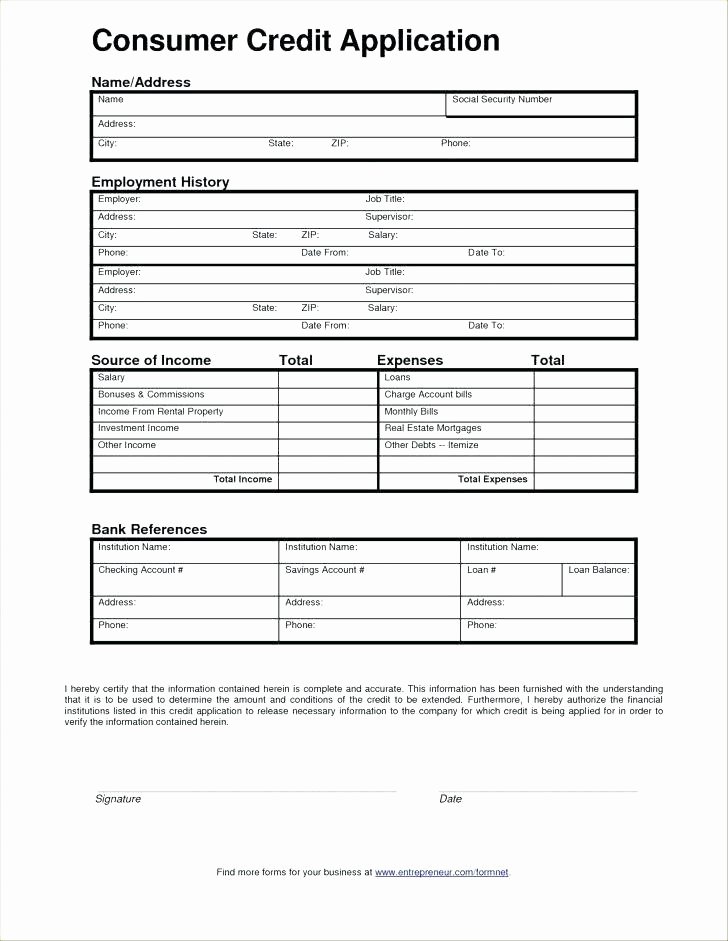 Auto Credit Application Template Beautiful Auto Loan Application form Sample and Template with Free
