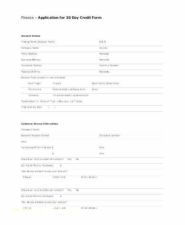 Auto Credit Application Template Best Of wholesale Credit Application Template Terms and Conditions
