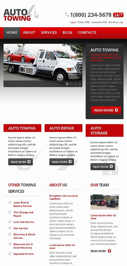 Auto Repair Website Template Fresh Auto towing Car Repair Wordpress theme Web Design