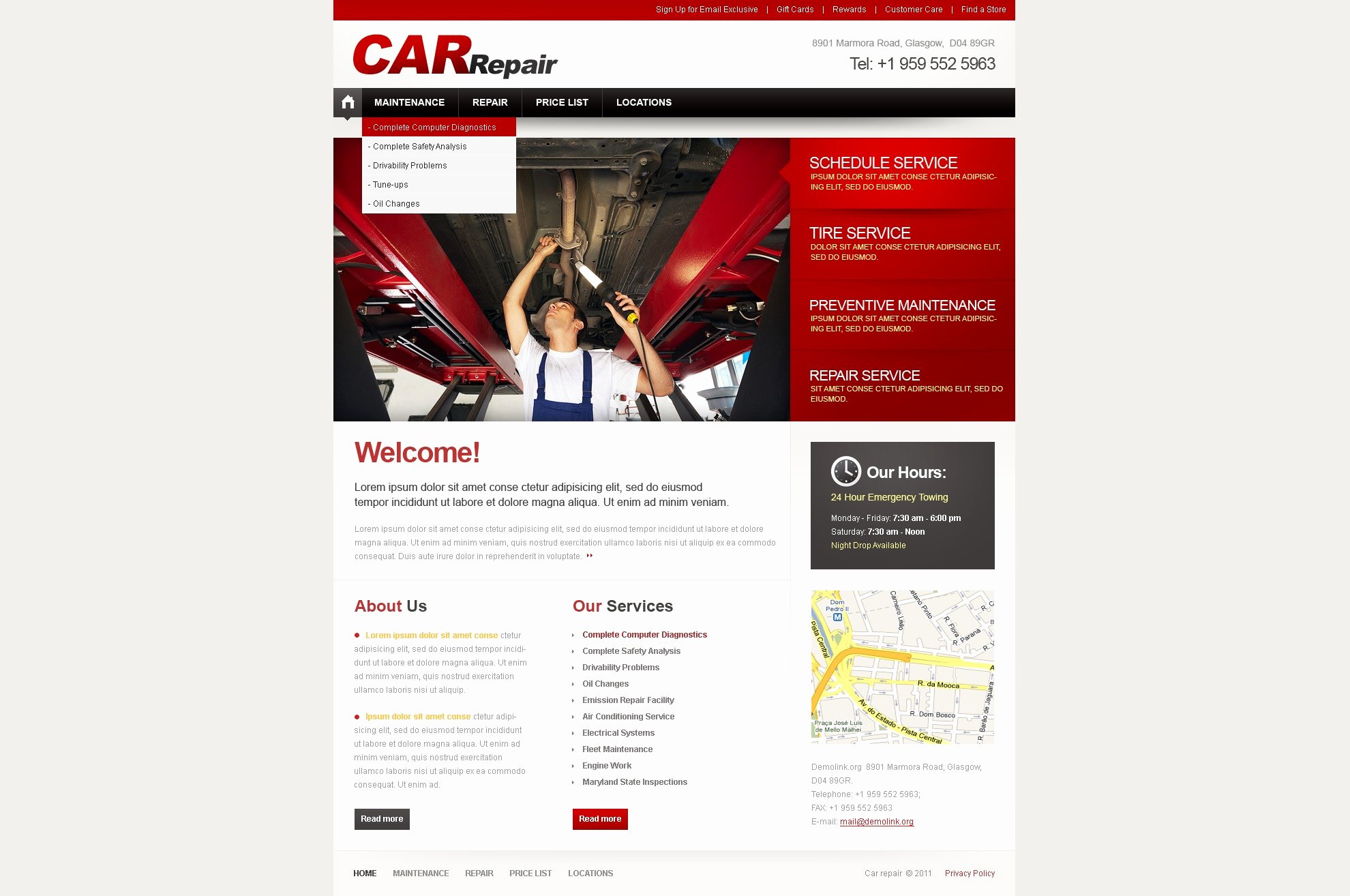Auto Repair Website Template Fresh Car Repair Website Template