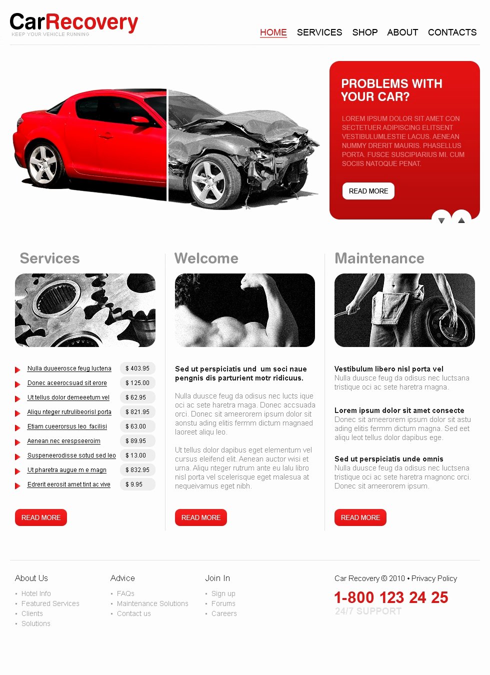 Auto Repair Website Template Unique Car Repair Website Template