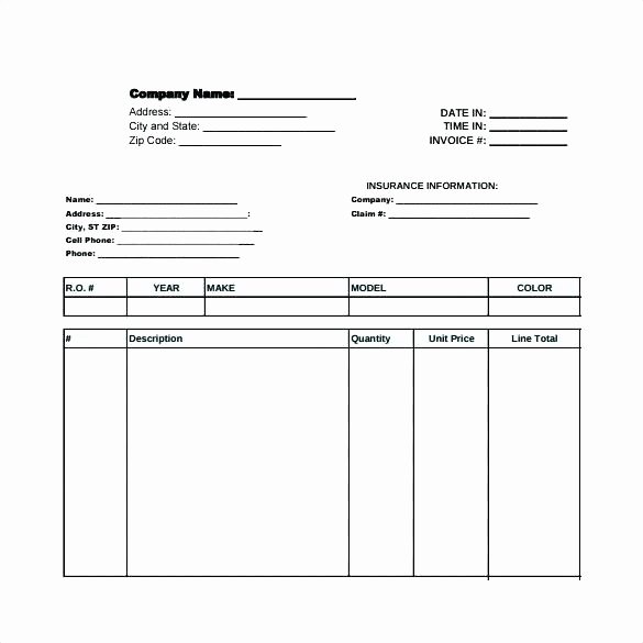 Automotive Repair Receipt Template Awesome Free Auto Repair Receipt Templates Automotive Receipt Auto