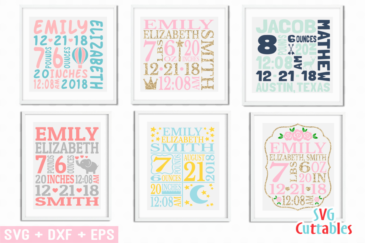 Baby Announcement Template Free Awesome Baby Birth Announcement Template Bundle