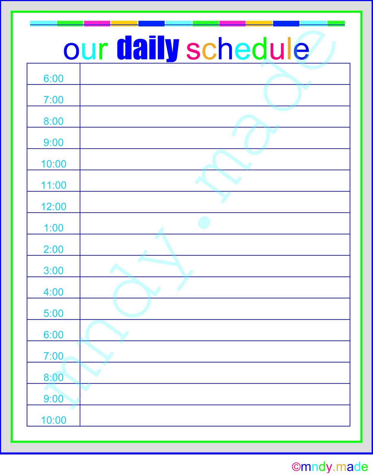 Baby Daily Schedule Template Beautiful Search Results for “printable Daily Hourly Schedule