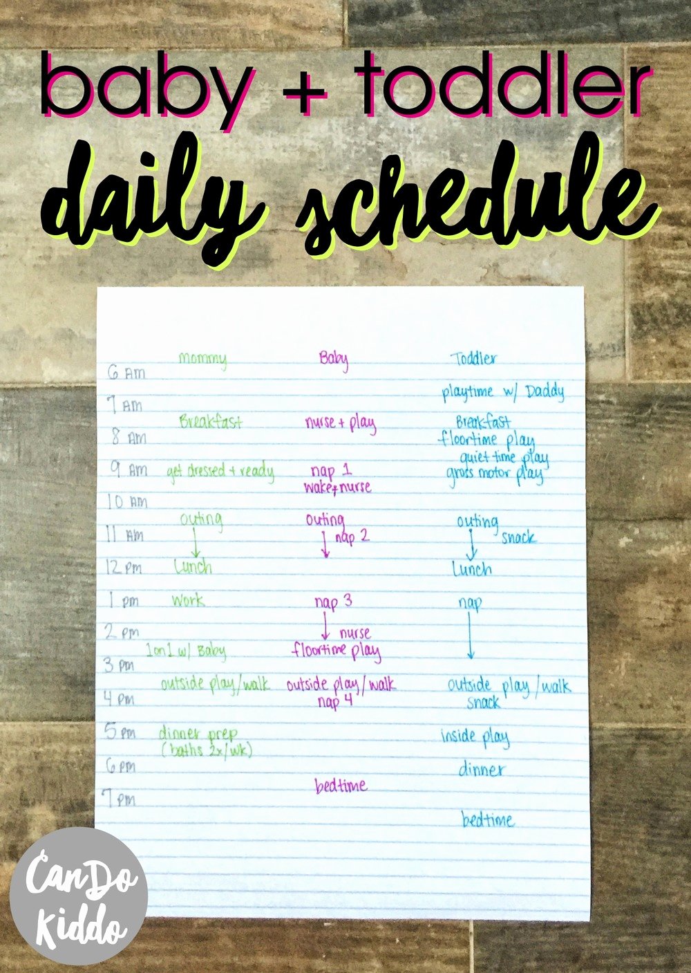 Baby Daily Schedule Template Inspirational My Stay at Home Infant and toddler Schedule — Cando Kiddo