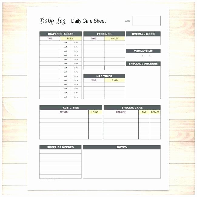Baby Daily Schedule Template Unique Child Care Daily Routine Template – Loparfo