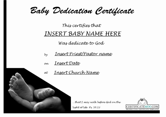 Baby Dedication Certificate Template Best Of Baby Dedication Certificate Template