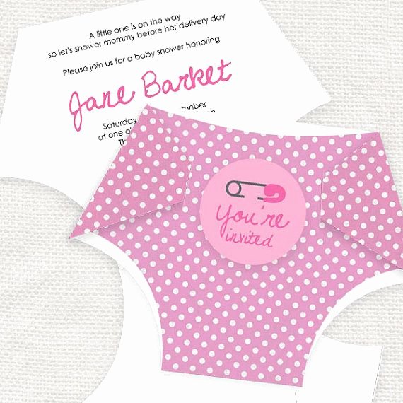 Baby Diaper Invitation Template Lovely Diy Diaper Baby Shower Invitation Printable File Nappy by
