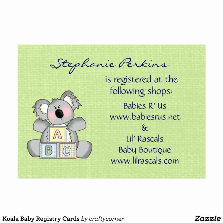 Baby Registry Card Template Luxury Dreams Baby Registry Cards Business Card Templates – Museo