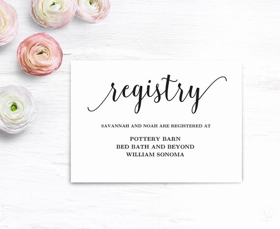 Baby Registry Card Template Luxury Gift Registery Card Template Printable Wedding Registry Card