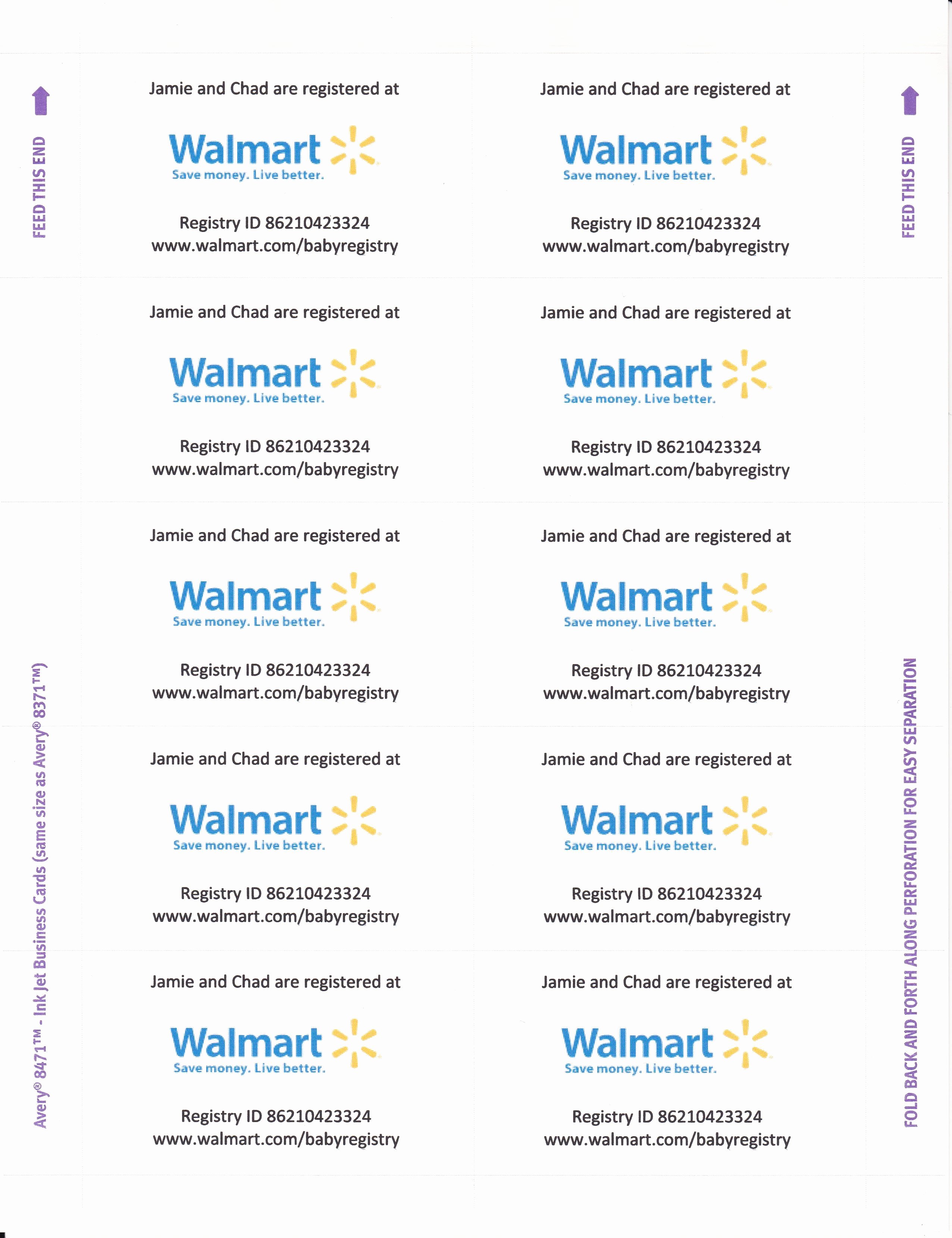 Baby Registry Card Template Luxury since Walmart now Requires You to Pay for Registry Inserts
