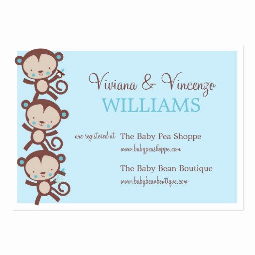 Baby Registry Card Template New Baby Shower Registry Card Business Card Templates