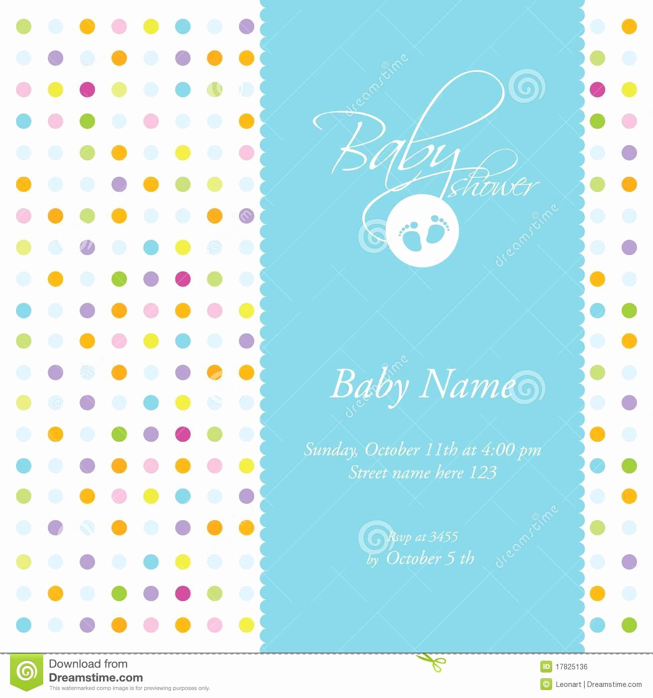 Baby Shower Card Template New Baby Shower Card Template Stock Vector Illustration Of