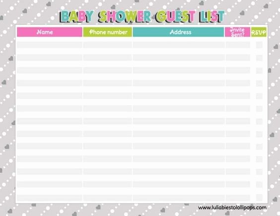 Baby Shower Checklist Template Beautiful Diy and Crafts Babies and Guest List On Pinterest