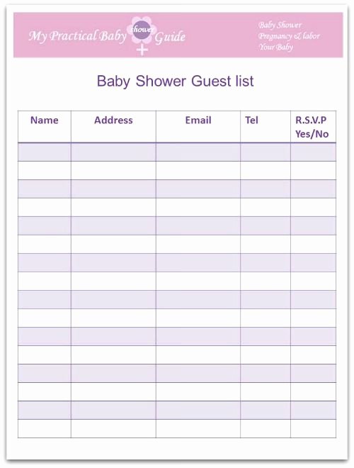 Baby Shower Checklist Template Lovely Baby Shower Checklist Make Planning Easy