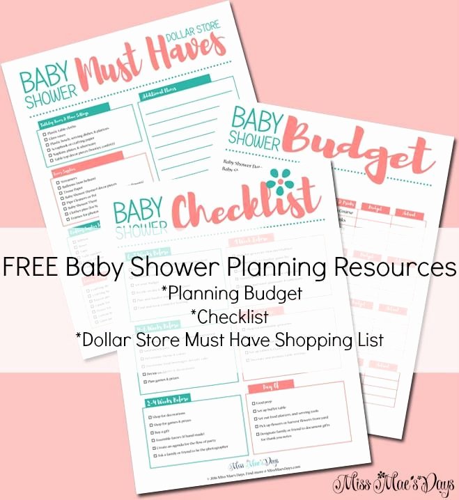 Baby Shower Checklist Template New Free Baby Shower Planning Resources Bud Planner