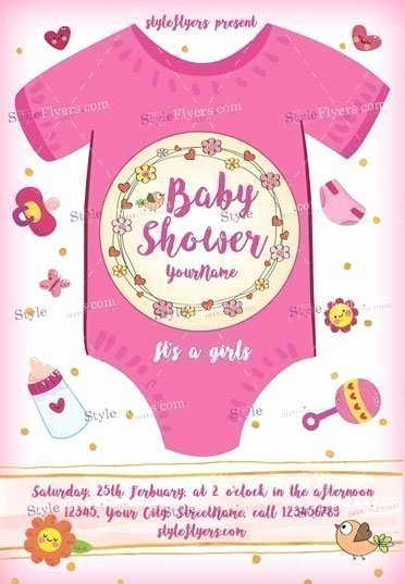 Baby Shower Flyer Template Inspirational Babyshower Psd Flyer Template Styleflyers