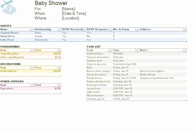 Baby Shower Planner Template Beautiful Baby Shower Planner Template to Pin On Pinterest