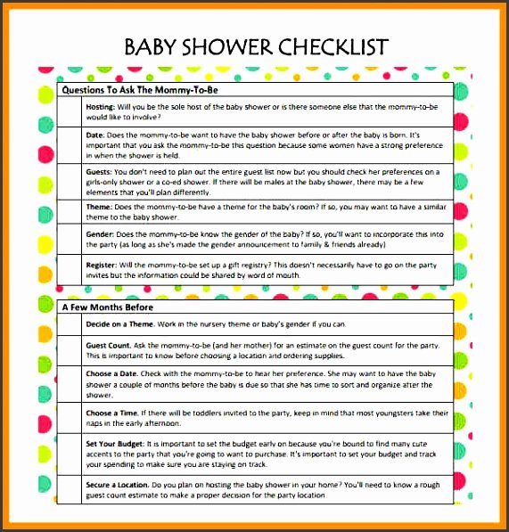 Baby Shower Planner Template Elegant 11 Baby Shower Planner Sample Sampletemplatess