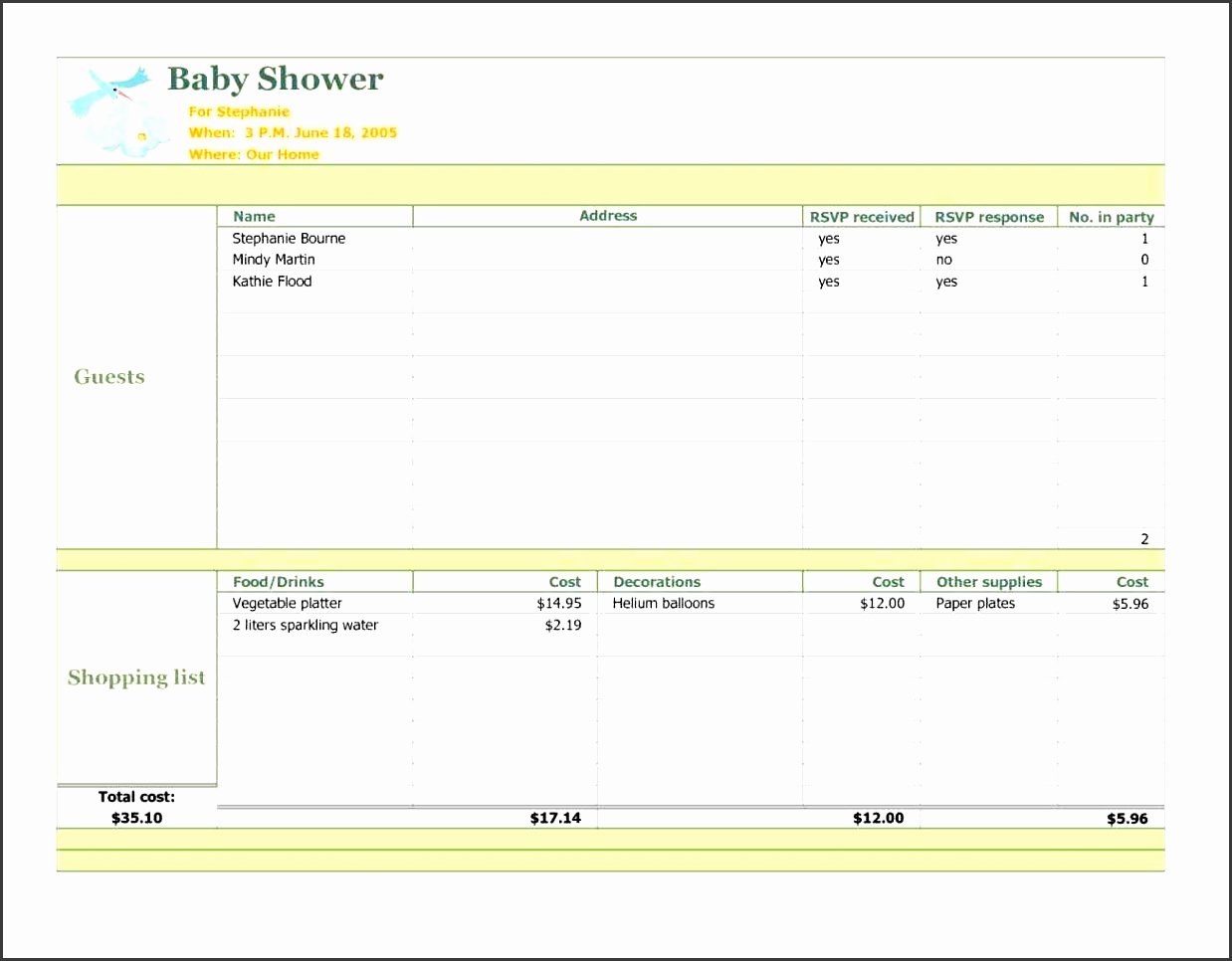 Baby Shower Planner Template New 6 Baby Shower Planner Printable Sampletemplatess