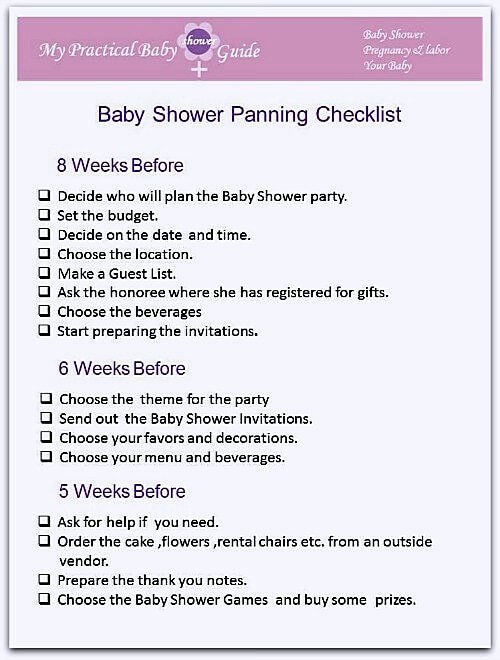 Baby Shower Planner Template New Plan Your Big Day with Baby Shower even Check List