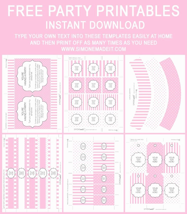 Baby Shower Tags Template Fresh Free Pink Baby Shower Printable Templates