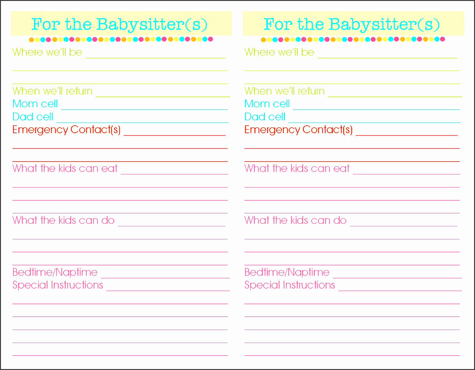 Babysitter Information Sheet Template Awesome 7 Editable Client Information Sheet Template