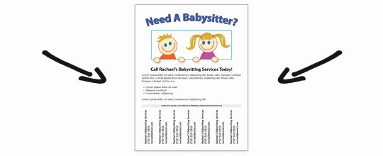 Babysitting Flyer Template Free Best Of Free Babysitting Flyer Template