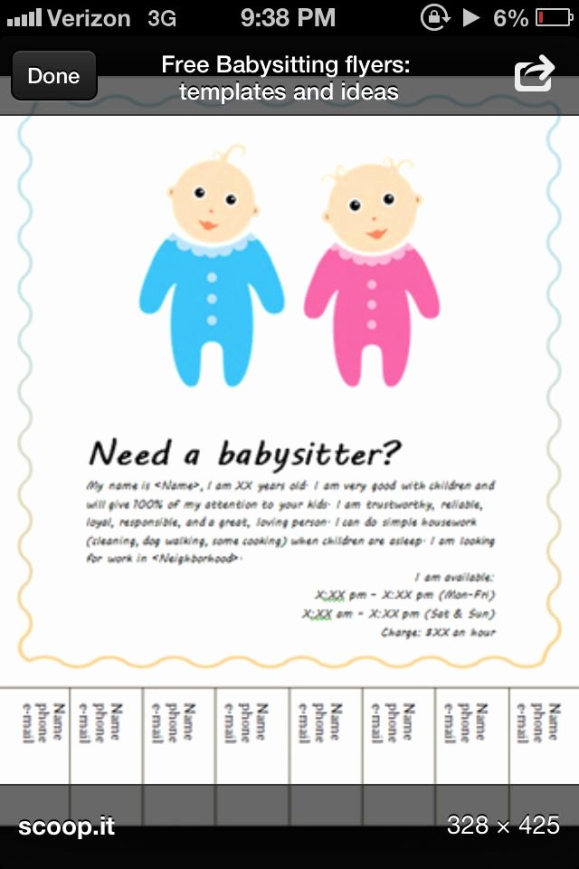 Babysitting Flyer Template Free New Best 25 Babysitting Flyers Ideas On Pinterest