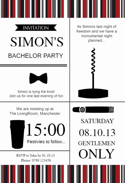 Bachelor Party Invites Template Awesome Bachelor Party Invitation Templates Free