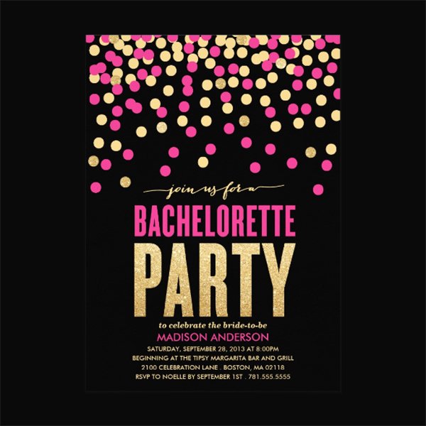 Bachelorette Party Invite Template Luxury 29 Party Invitation Templates