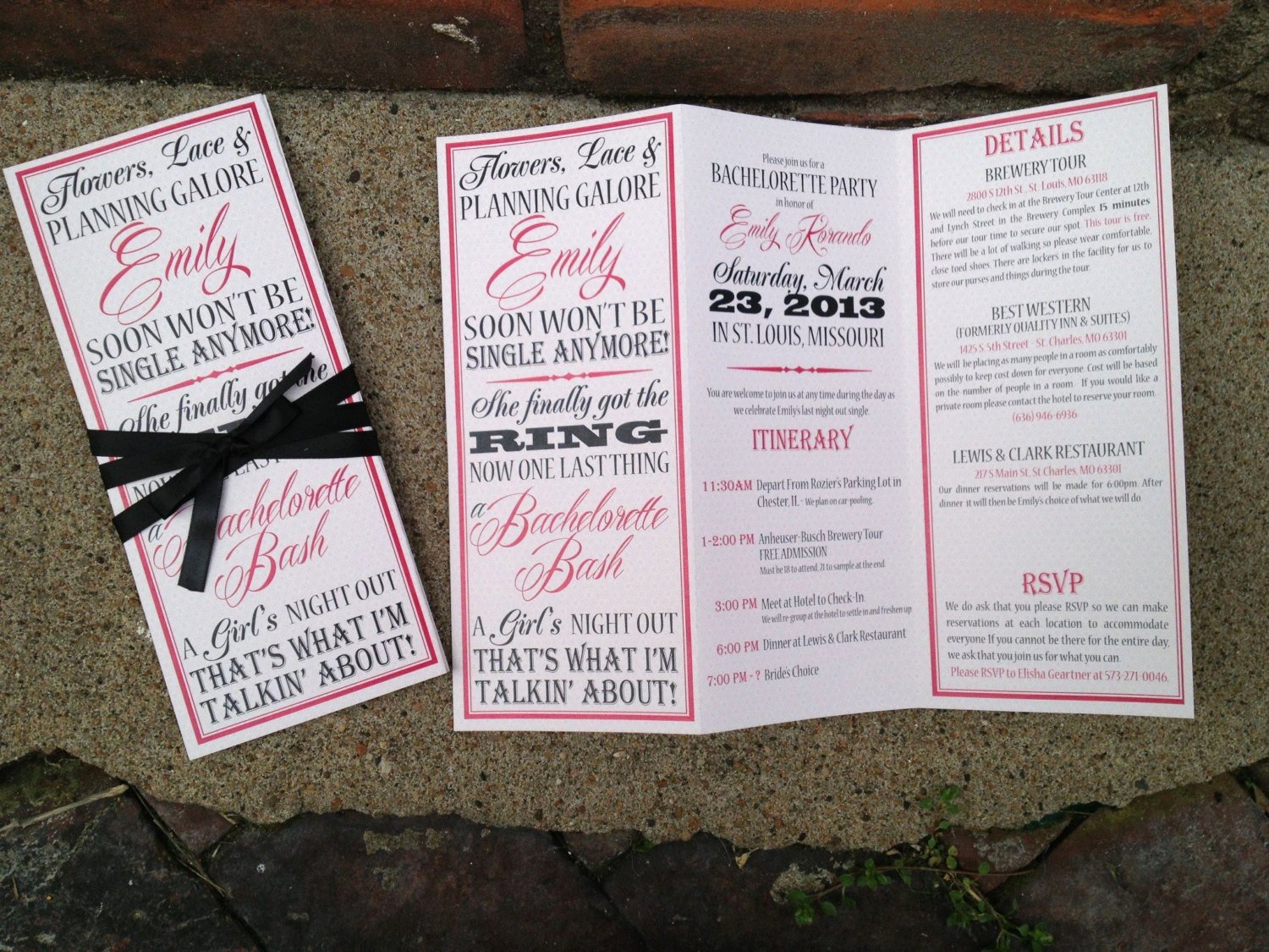 Bachelorette Party Itinerary Template Inspirational Bachelorette Party Invite Trifolded Itinerary