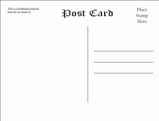 Back Of Postcard Template Best Of Here to the Free Olde English Postcard