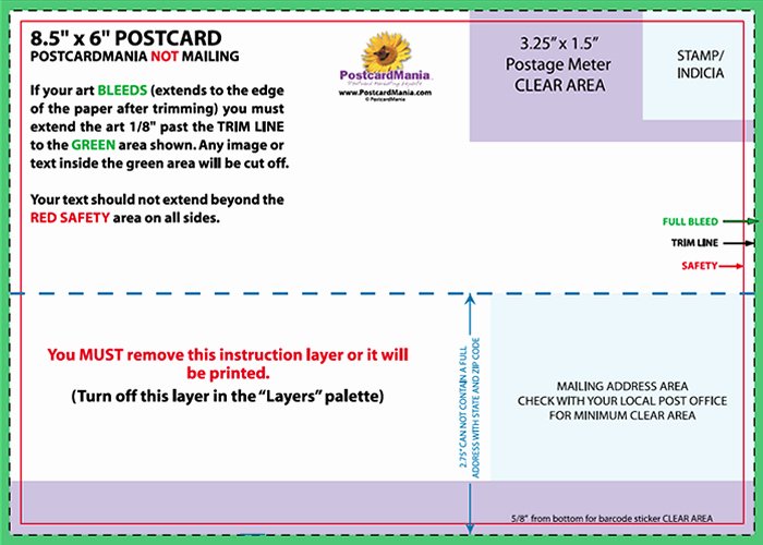 Back Of Postcard Template Inspirational Postcard Design and Mailing Free Templates