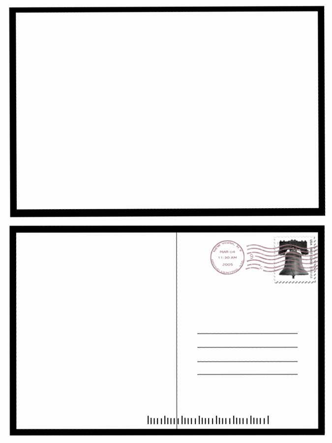 Back Of Postcard Template Unique 7 Best Of Postcard Back Template Free Blank