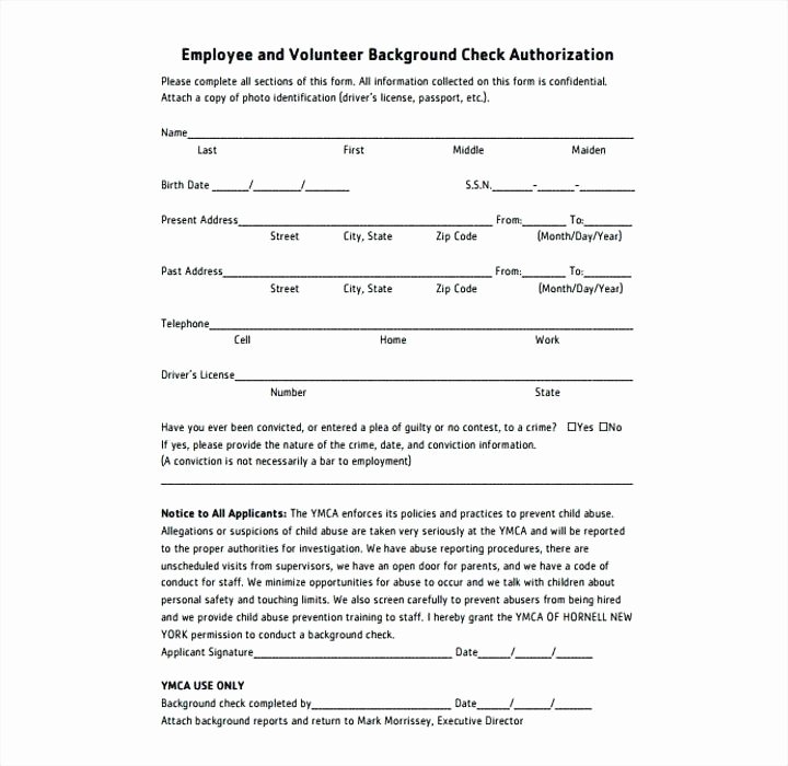 Background Check form Template Elegant 9 Background Check Information forms Templates Doc Free
